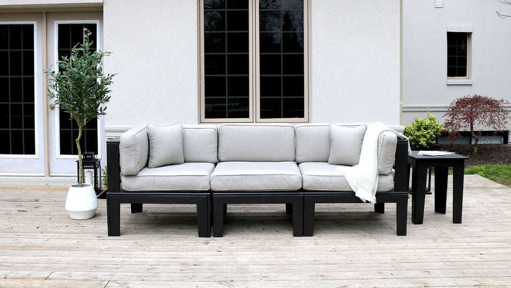 Adorna Canadian Made Recycled Plastic Sustainable Outdoor Patio Seating Sofa: Modern, and stylish. Shop now!