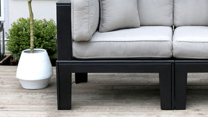 Adorna Canadian Made Recycled Plastic Sustainable Outdoor Patio Seating Love Seat: Modern, and stylish. Shop now!