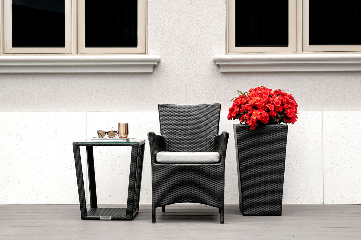 Allibert wicker dining chair clearance