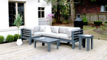 Adorna Canadian Made Recycled Plastic Sustainable Outdoor Patio Large Sectional Seating Grey Slate: Modern, and stylish. Shop now!