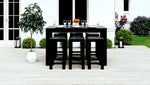 Black Recycled Plastic Patio Furniture Adorna Bar Table Chairs WickerPark