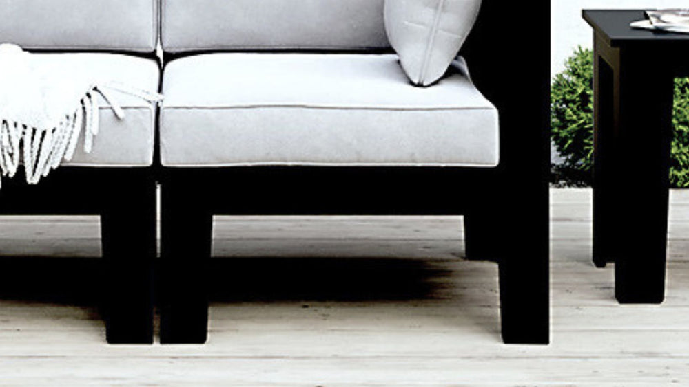 Black Recycled Plastic Patio Furniture Made In Canada Close Up WickerPark
