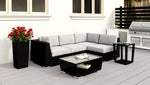 Black Wicker Patio Furniture Sectional Lovett Classique Open WickerPark