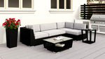 Black Wicker Patio Furniture Sectional Lovett Vente Open WickerPark