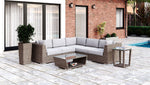 Grey Brown Wicker Patio Furniture Sectional Lovett Vive Classique Plus WickerPark