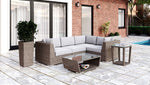 Grey Brown Wicker Patio Furniture Sectional Lovett Vive Classique WickerPark