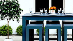Patio Furniture Toronto Ontario Bar Set Recycled Plastic WickerPark Adorna Slate Grey