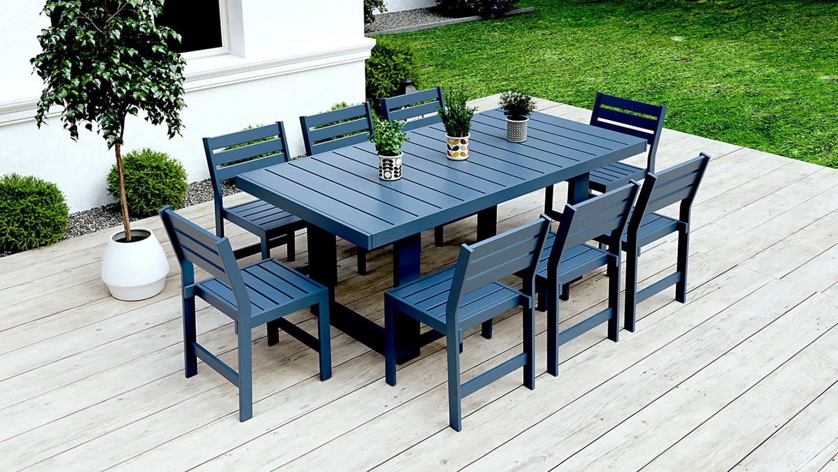 Adorna Slate Dining Set WickerPark® Patio Furniture Toronto