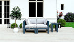 Grey Recycled Plastic Patio Furniture Adorna Slate Love Seat WickerPark