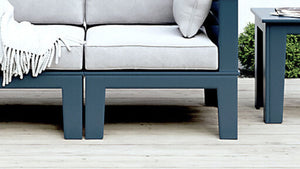Adorna Canadian Made Grey Slate Recycled Plastic Sustainable Outdoor Patio Seating Club Chair: Modern, and stylish. Shop now!