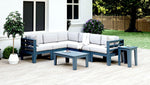 Grey Recycled Plastic Patio Furniture Sectional Adorna Slate Vente Plus WickerPark