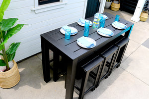 Patio Furniture Toronto Ontario Bar Set Recycled Plastic WickerPark Adorna Black