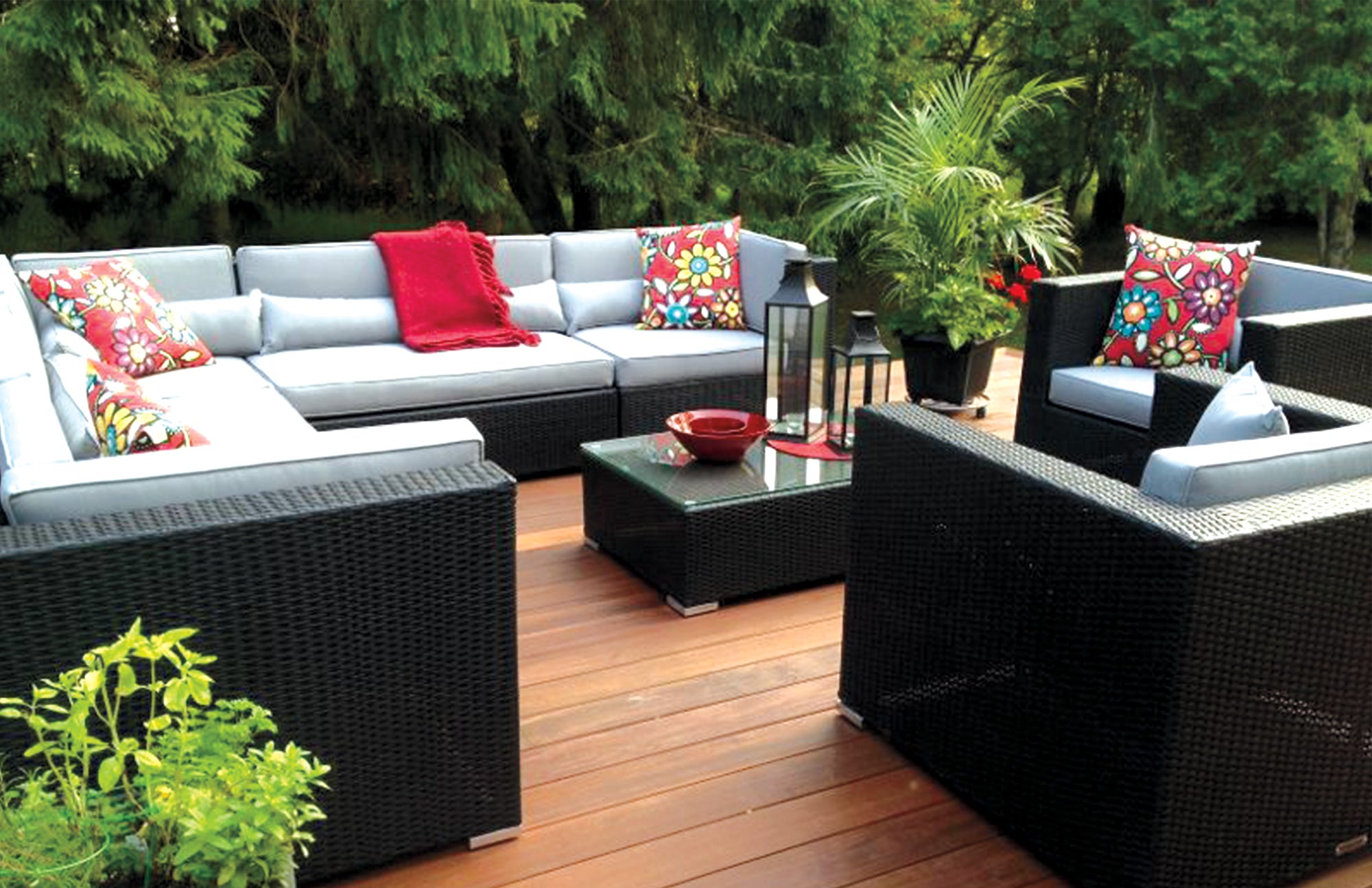 Garden furniture throws sale